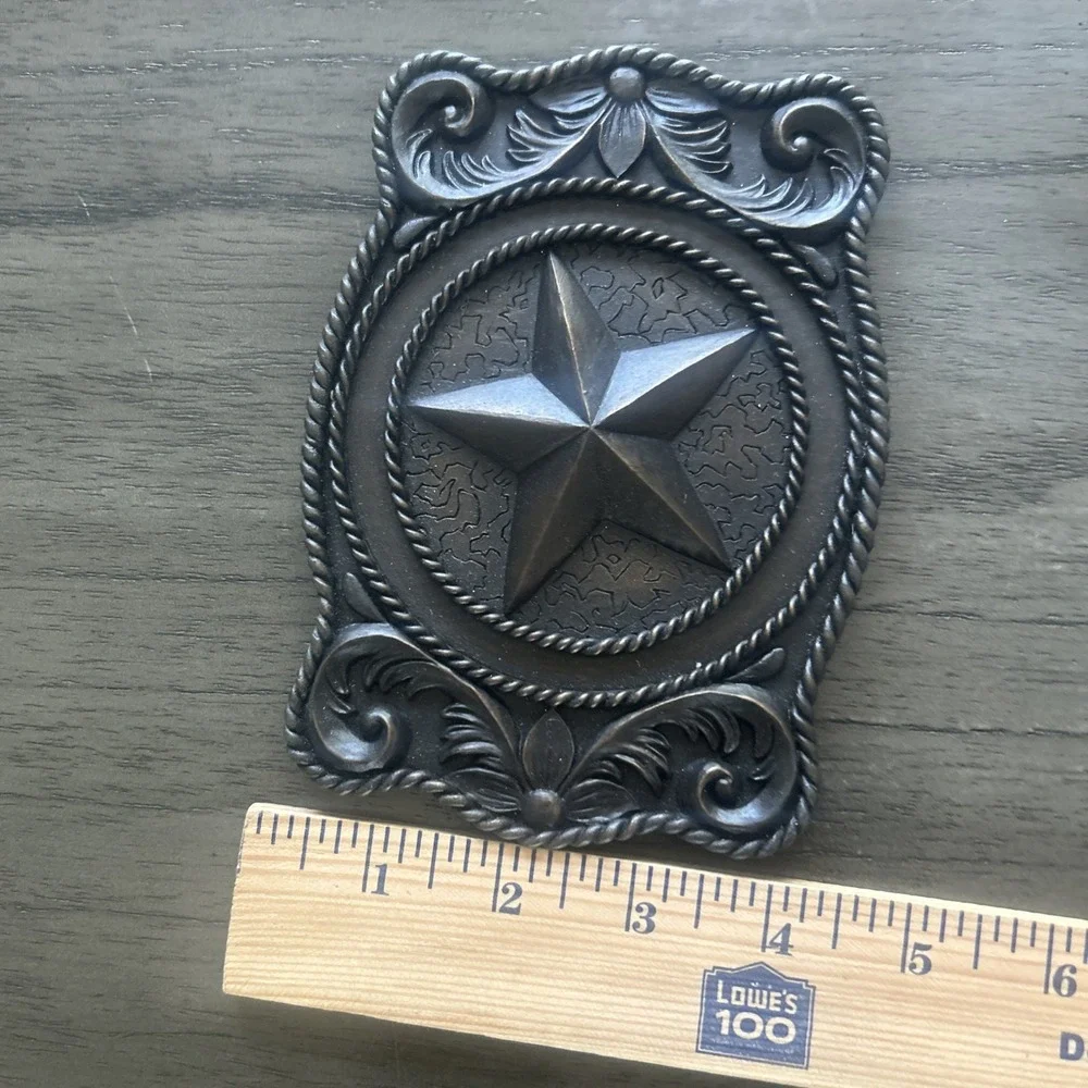 Belt Buckle Wall Plaque Home Interiors Hanging Western Decor Cowboy Star Motif